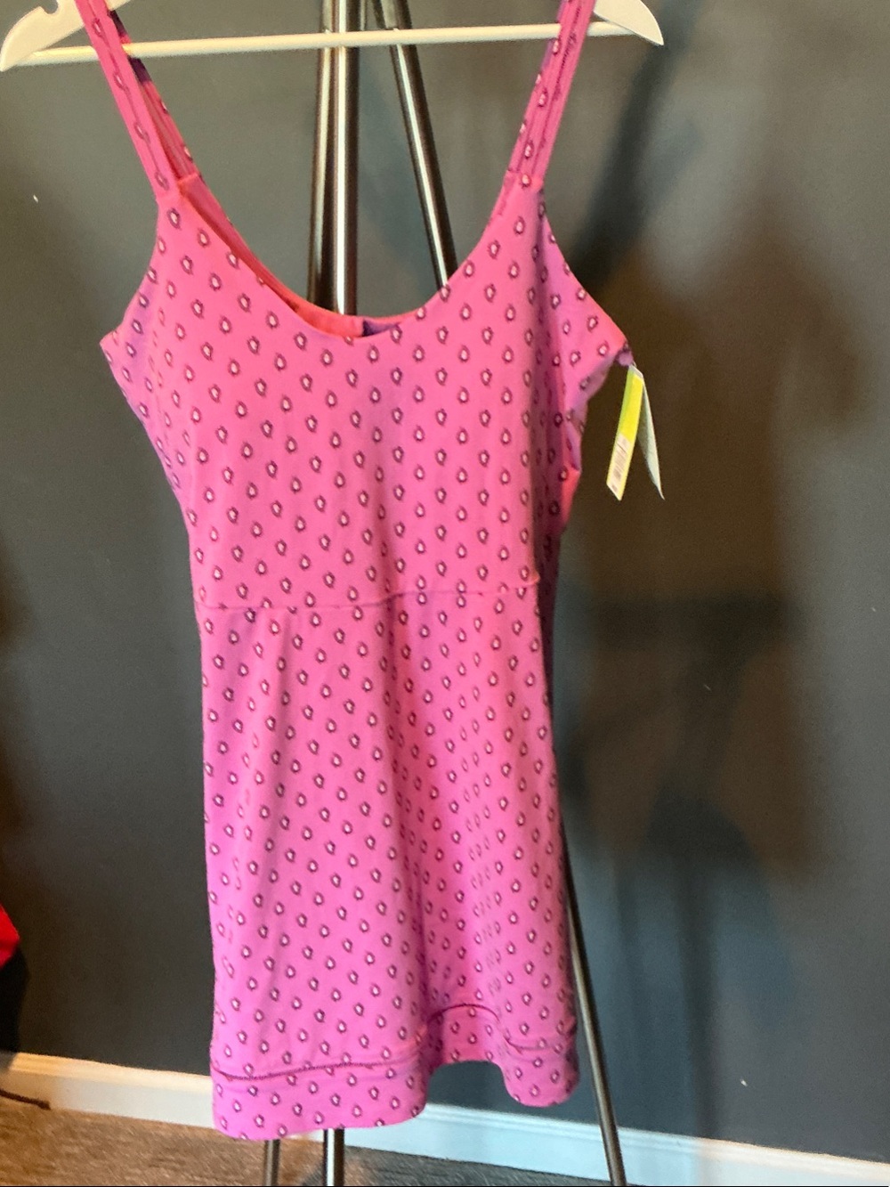 Pink Mini Dress with Subtle Paisley Print